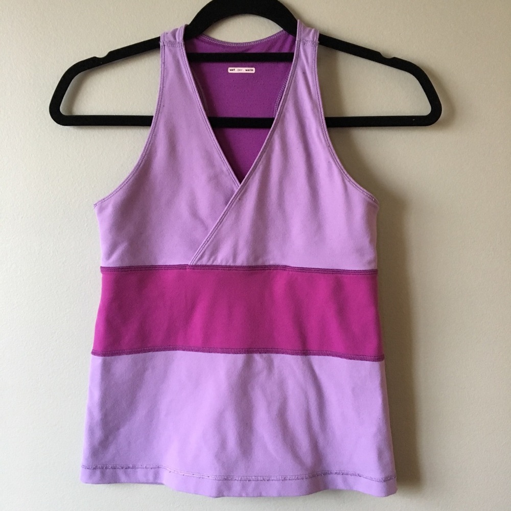 Lululemon pink/purple racerback tank top